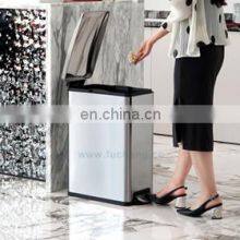 45L Rectangular Metal Home Kitchen Dustbin/garbage Can thumbnail-4