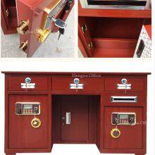 Metal Financial Desk With Hidden Security Vault for Accounting Department; Fireproof Steel Cabinet for Cash and Valuables thumbnail-4
