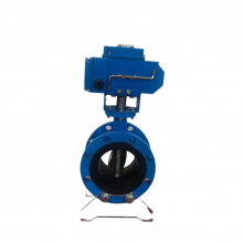 Butterfly Valve PN16 aus Gusseisen und Kugelgraphitguss GG25 GGG50 Weichdichtungs-Flansch-Butterflyventil mit elektrischem Aktuator thumbnail-4