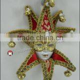 DECORATIVE CERAMIC MASK FEMALE JESTER, WALL HANGING. MADE IN CHINA thumbnail-2