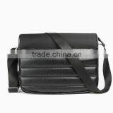 Wholesale Price Men's Brand Black Leather Shoulder Handbag