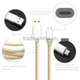 Woven Fabric Braided Flat Pipe Connector Micro USB Cable thumbnail-3