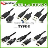 Usb-Type C Connector to USB2.0 USB 3.0 USB 3.1 Reversible Plug