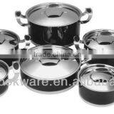 12Pcs Geman Technologic High Temperature Painting Stainless Steel Cooking Pot for Induction
