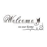 Welcome to Our Home Quote Removable Vinyl Decal Decals Wall Sticker Stickers Home Decor DIY Butterfly thumbnail-2