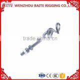 Metal Zinc Plated Swing Hook With 3pcs Bolt in China Zhejiang Rigging Manfuacturer thumbnail-1