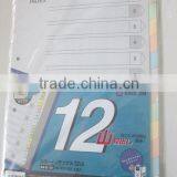 Paper Divider - 12 Tabs