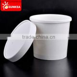 Double PE coated hot food disposable paper bowl with lids