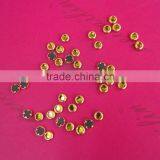 500pcs 3mm Glass Gems Stone Nail Jewelry With Gold Metal Ring thumbnail-5