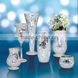 Flora glass mosaic vase