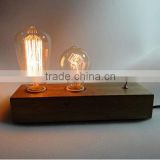 Zhongshan lighting wood table lighting with Edison filament bulbs