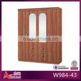 W984-43 wooden large modern family wardrobe