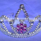 6.5cm High Metallic Silver Party Princess Plastic Tiaras and Crowns thumbnail-1