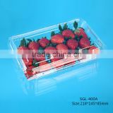 High Quality 400g Disposable Plastic Strawberry Punnet with Vent Hole Wholesale