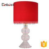 Electric Power Source and Hand Painted Style Decorative Red Glass Table Lamps