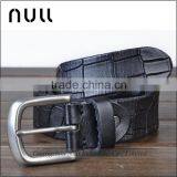 Men's Quality and Handsome Wholesale Leather Blacks Crocodile Leather Belt thumbnail-2