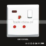 15A Bakelite Wall Switch and Socket With Light thumbnail-2