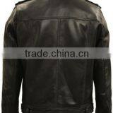 Classic Diamond Motorcycle Biker Brown Distressed Vintage Real Leather Jacket thumbnail-2