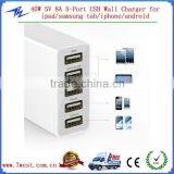 Customized 40W 5V 8A 5 Port Desktop Charger USB Wall Charger for Ipad,iphone,android,samusung Tab thumbnail-4