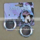 Justin Bieber Promotional Gift Tinplate Badges