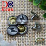 9MM Lightning Logo Metal Jeans Rivet for Leather Jacket Men thumbnail-3