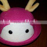 Professional Manufacturer Best Quality Wheat Straw Hats for Kids thumbnail-5