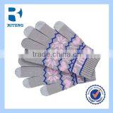 Childrens Girls Boys Leather Wool Touch Screen Glove