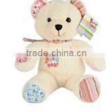 Custom plush bear baby toys, stuffed baby plush teddy bear