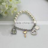 Pearl Bracelet,faux Pearl Bracelet,glass Pearl Bracelet thumbnail-1