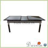 Glass Top Outdoor Rattan Extension Table thumbnail-1