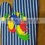 Logo Printed 100% Cotton Oven Mitt, Heat Resistant and Ergonomic Kitchen Cooking Mitt Glove thumbnail-4