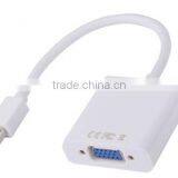 30cm Mini Displayport Male to VGA Female Cable White Color Top Quality