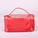 Shinny PVC Red Leather Girl Makeup Bags Cosmetic Bag thumbnail-3