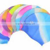Rainbow Wholesale Low Price Customized Waterproof Silicone Adult Swimming Cap