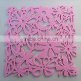 Square Size New Flower Felt Hot Food Table Dishes Mat Home Dishes Platemat Dinner Desk Coaster thumbnail-3