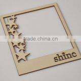 Wood Veneer Frame,MDF Flourish, Wooden Flourish Scrapbooking Card Craft Embellishments thumbnail-1