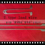 U type leading wires for leno heald