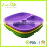 BPA Free 1PC 3 Compartment Silicone Baby Placement, Baby TableMat with Bowl