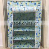 Shoes Storage Rack 4 Tiers Metal Shoes Shelf Organizer Holder Fabric Stand Closet thumbnail-4