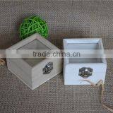 Small Handmade Wooden Keepsake Box With Clear Lid thumbnail-1