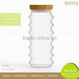 Wave Shape Tall Glass Candy Jars