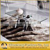 Modern Tempered Glass Stainless Steel Tea Table Coffee Table
