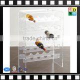 Custom Design Acrylic Wine Display Home Use Plexiglass Acrylic Bottle Display Hotel Use PMMA Lucite Acrylic Wine Display Wall thumbnail-1