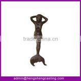 China Statue Garden Cast Iron Mermaid Statue / Metal Statue thumbnail-1