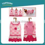Cheap Dog Clothes Bulk Winter Pink Hand Knit Female Dog Sweater Dresses thumbnail-1