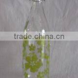 Custom Flower Printing 300ml Glass Juice Jar With Clip Top Rail thumbnail-6