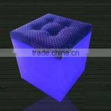 Multifunction Plastic 40cm LED Cube Stool