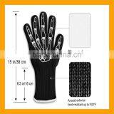 15 Inch Extra Length Heat Protective Cooking Gloves Cotton Insulated Heat Defender Gloves thumbnail-2