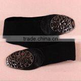 Wholesale Antique Flower Pattern Alloy Buckle Elastic Sex Women Lady Waist Belt thumbnail-3
