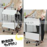 Folding Hand Cart, Metal Kitchen Dining Serving Cart thumbnail-5
